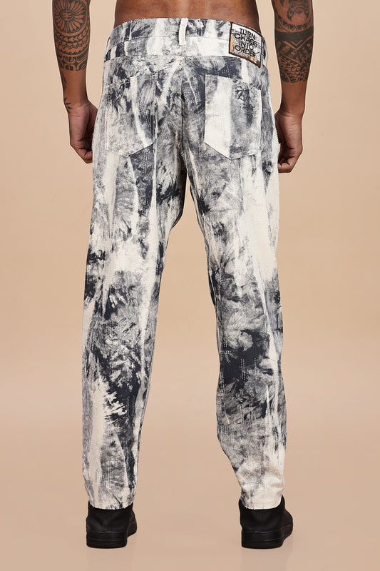 Chaos Theory Abstract Wash Jeans