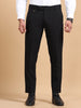 Men's Black Slim Fit Formal Trousers | Office Wear Stretch Pants